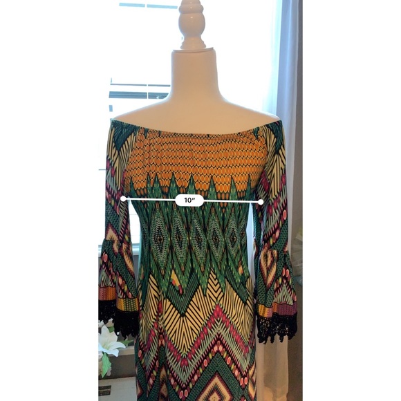 Off Shoulder Boho Dress - Picture 6 of 7